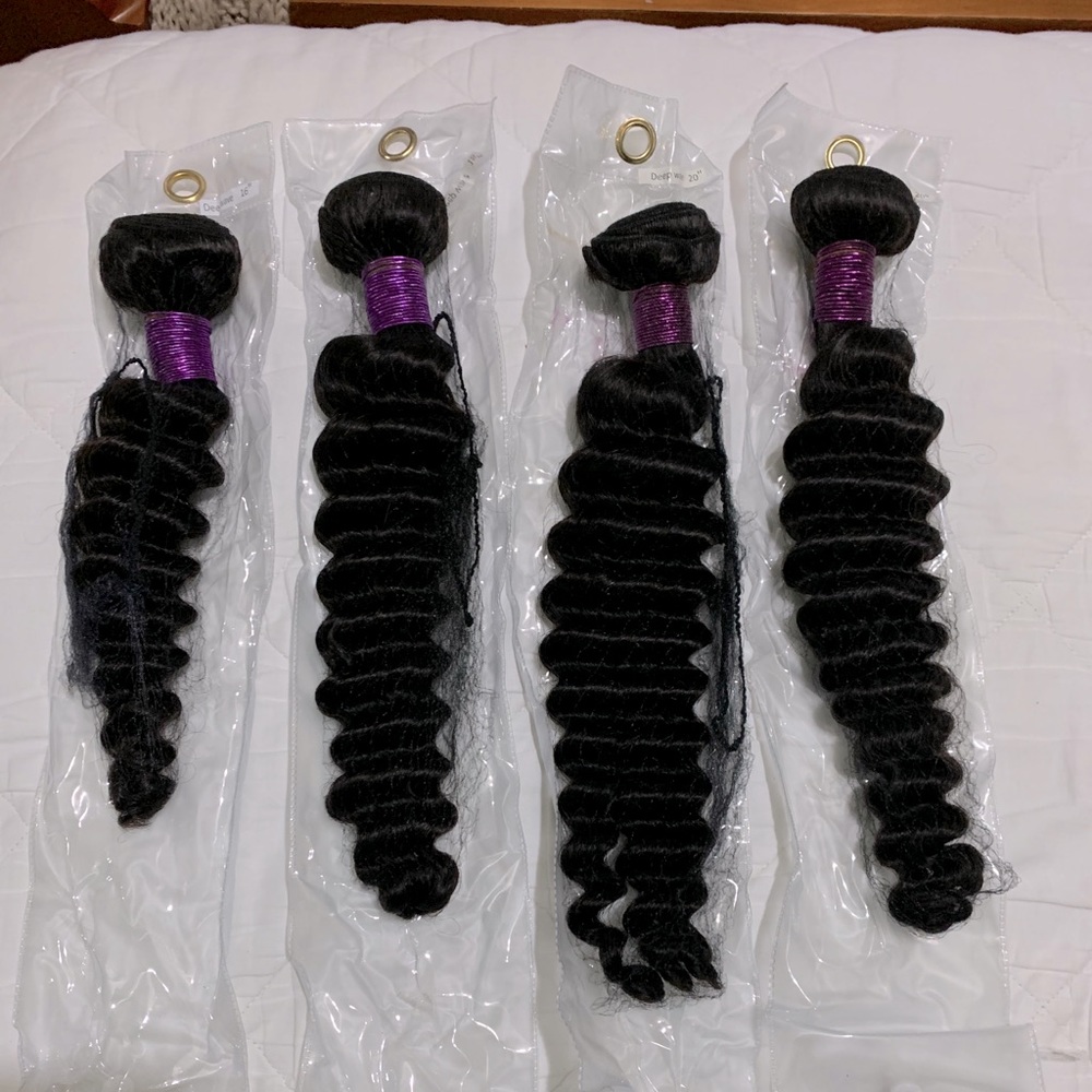 Bavarian  human hair weave 1/16in,1/18in, 2/20in